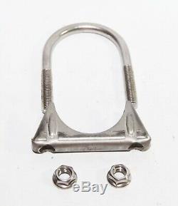1 Piece 2ID Exhaust Tail Pipe Stainless Steel T201 U Bolt Clamp Heavy Duty