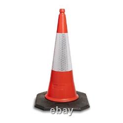 10 LARGE 2 piece RED TRAFFIC CONES CONES HEAVY DUTY 750 MM HIGH