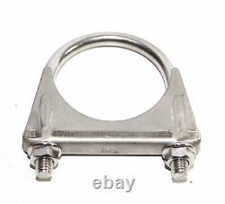 10 Pieces 2.25 I. D. Universal heavy duty Exhaust Hanger 2 1/2 SS U Bolt Clamp