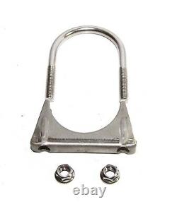 10 Pieces 2.25 I. D. Universal heavy duty Exhaust Hanger 2 1/2 SS U Bolt Clamp