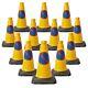 12 Pack No Waiting Traffic Cones Heavy Duty 450 Mm High 2 Piece