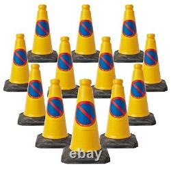 12 Pack No Waiting Traffic Cones Heavy Duty 450 MM High 2 Piece