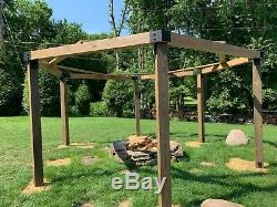 12pc Bracket Set For Hexagon Made with 4x4 Posts Heavy Duty Shop Table Pergola