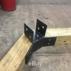 12pc Bracket Set For Hexagon Made with 4x4 Posts Heavy Duty Shop Table Pergola