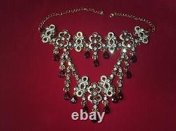 13 Piece Classic Red Gold Silver Indian Bridal Heavy Jewellery Set with Kalire