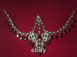 13 Piece Classic Red Gold Silver Indian Bridal Heavy Jewellery Set with Kalire