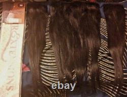 1b Black Hair Clip In Extensions 3-piece 200g 18 Inch Full Head Set Heavy Thick