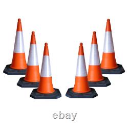 2 Piece Road Traffic Cone Highway LARGE HEAVY DUTY ORANGE 750mm ALL PACK SIZES