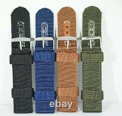 2 piece heavy duty woven nylon watch strap Fits many smartwatches