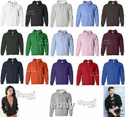 24 Gildan Heavy Blend Full Zip Hooded Sweatshirt Hoodie 18600 S-XL Wholesale