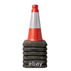 24 Pack Red Traffic Cones Heavy Duty 450 MM High 2 Piece