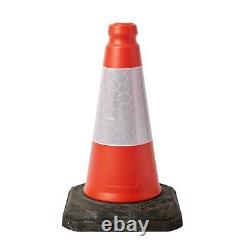 24 Pack Red Traffic Cones Heavy Duty 450 MM High 2 Piece