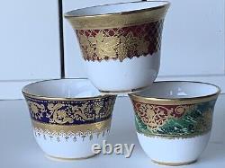 25pcs De Lamerie China Assorted Pattern Oriental Middle Eastern Arabic Tea Bowls