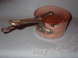 3 Heavy 2.7mm French Copper Sauce Pans Bazar Francais New York 666 New Tin w Lid