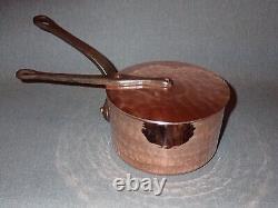 3 Heavy 2.7mm French Copper Sauce Pans Bazar Francais New York 666 New Tin w Lid