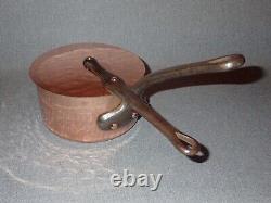 3 Heavy 2.7mm French Copper Sauce Pans Bazar Francais New York 666 New Tin w Lid