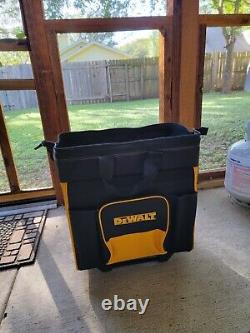 3-Piece Dewalt Large Rolling Heavy Duty Tool Bags / Box With Telescoping Handle