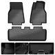 3 Piece Right Hand Drive Tesla Model Y Tpe All Weather Custom Fit Car Floor Mats