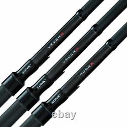3 X Sonik Vader X Carp Rods 12ft 3.25lb Carp Fishing 50mm Butt Rings