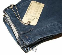 $398 Polo Ralph Lauren RRL Men Patchwork Patch Heavy Jeans Pants Navy Blue 31/32