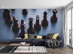 3D Chess Piece Self-adhesive Removable Wallpaper Murals Wall 76