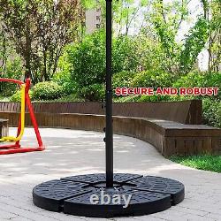 4 Piece Banana Cantilever Parasol Base Weights Garden Patio Umbrella Heavy Duty