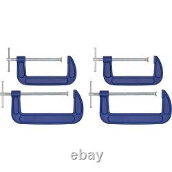 4 Piece G-Clamp Set Heavy Duty Forged Clamp 2x 150mm and 2x 200mm Clamps