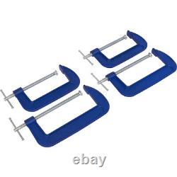 4 Piece G-Clamp Set Heavy Duty Forged Clamp 2x 150mm and 2x 200mm Clamps