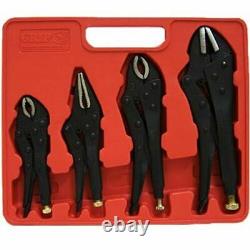 4 piece Heavy Duty Grip Wrench Set Vice Locking Lock Pliers Mole Grips Tools