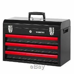 408-Piece Mechanics Tool Set with 3-Drawer Heavy Duty metal tool chest