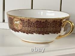 4pcs De Lamerie China Heavily Gilded Bahrain Crested Winter Leaves Dinner Set