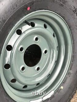 4x Land Rover Heritage Heavy Duty Steel Wheels and Tyres Keswick Green