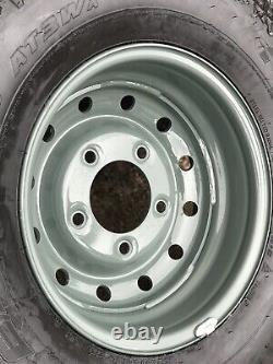 4x Land Rover Heritage Heavy Duty Steel Wheels and Tyres Keswick Green