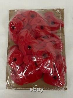 50 Pieces Set Heavy Duty Red Rock Climbing Holds Adult Wall E-Grips Bolt-On
