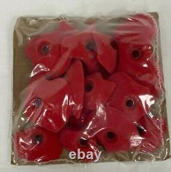 50 Pieces Set Heavy Duty Red Rock Climbing Holds Adult Wall E-Grips Bolt-On