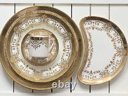 5pcs De Lamerie Heavily Gilded Gold Encrusted Chatsworth Garland Dinner Set