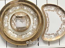 5pcs De Lamerie Heavily Gilded Gold Encrusted Chatsworth Garland Dinner Set