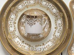 5pcs De Lamerie Heavily Gilded Gold Encrusted Chatsworth Garland Dinner Set