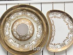 5pcs De Lamerie Heavily Gilded Gold Encrusted Chatsworth Garland Dinner Set