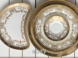 5pcs De Lamerie Heavily Gilded Gold Encrusted Chatsworth Garland Dinner Set