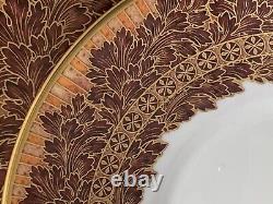 5pcs New De Lamerie China Heavily Gilded Crested Winter Leaves Gold Dinner Set