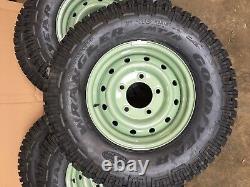5x Land Rover Heritage Heavy Duty Steel Wheels and Goodyear Tyres