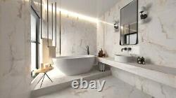 60x120cm extra large PISA GOLD marble effect polished porcelain tiles 11 pieces