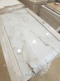 60x120cm extra large PISA GOLD marble effect polished porcelain tiles 11 pieces