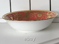 6pcs New De Lamerie China Heavily Gilded Renaissance Red & Gold Dinner Set