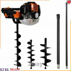 7 Piece Heavy-duty Auger Ground Drill Set Steel Post Hole Digger Earth Auger Bit