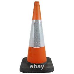 750mm Heavy Duty Large Traffic Cones Self Weighted 1 Piece Design