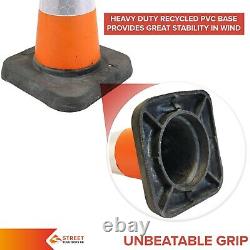 750mm Heavy Duty Large Traffic Cones Self Weighted 1 Piece Design