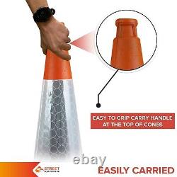 750mm Heavy Duty Large Traffic Cones Self Weighted 1 Piece Design