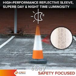 750mm Heavy Duty Large Traffic Cones Self Weighted 1 Piece Design